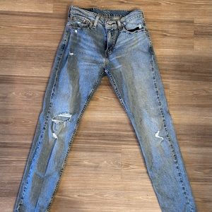 Vintage Light Wash Levi 512 Slim Jeans Unisex